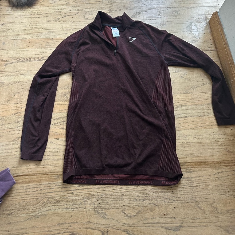 GYMSHARK- Vital Brown 1/4 zip